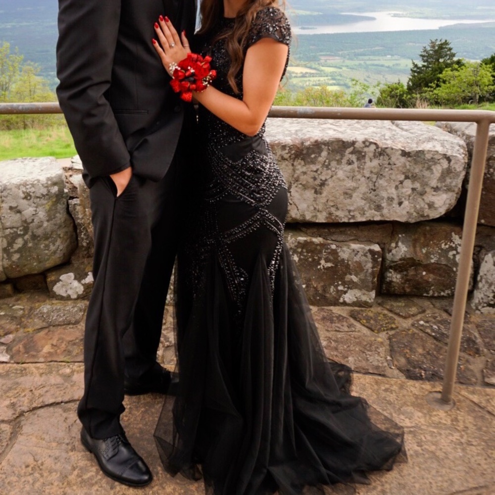 Black Long Mermaid Prom Dress